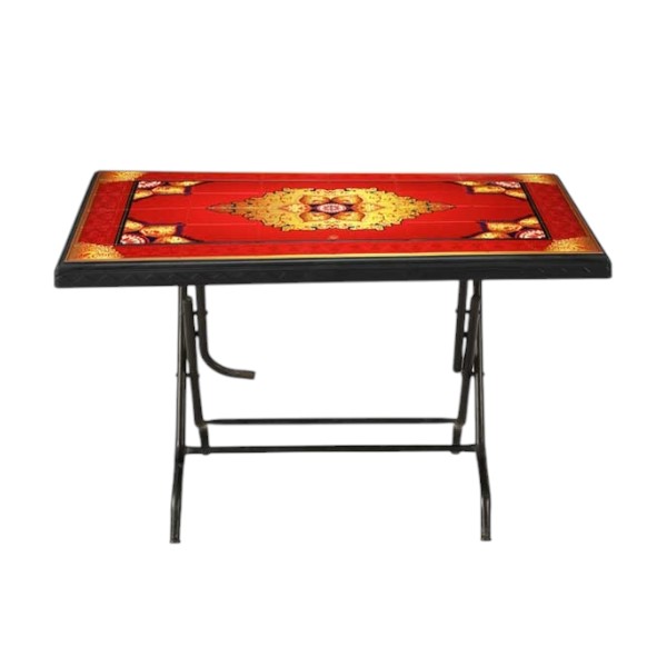 Deco Table 4 Seat S/L Print Maroon Black