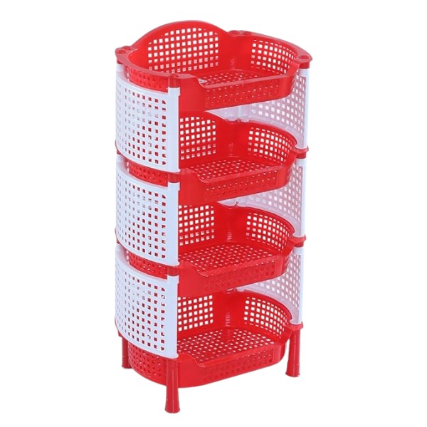 Style Fence Rack 4 Step (Big) - Red & White