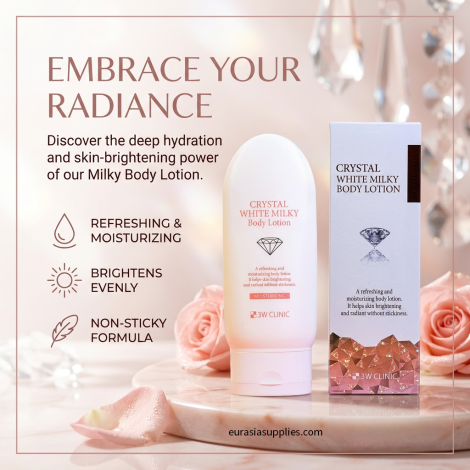 3w Clinic Crystal White Milky Body Lotion 150g (Korea)