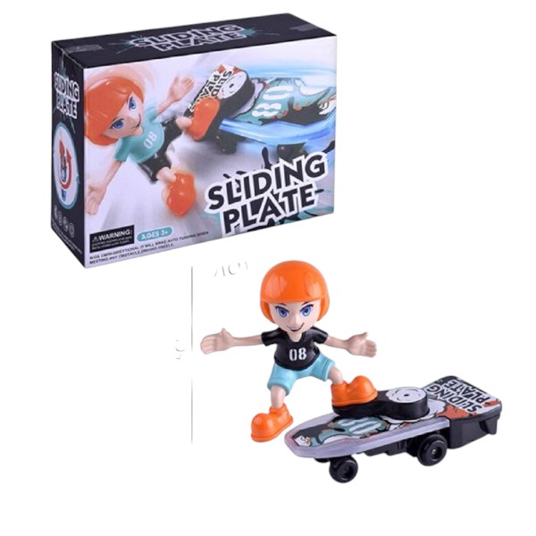 Sliding Plate -Electronic Stunt Skateboard Boy with Music & Light Effect (Multicolor)