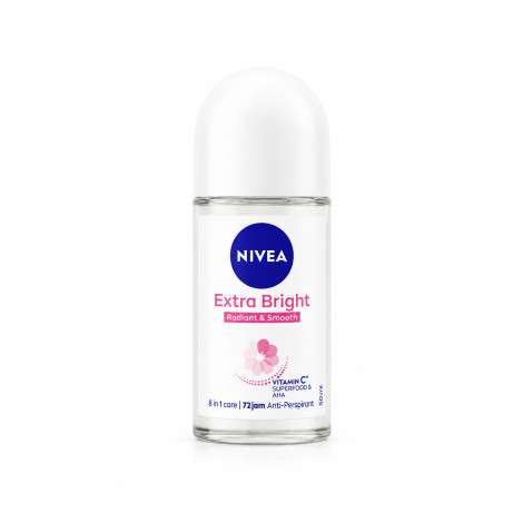 Nivea Extra Bright Radiant & Smooth Roll On 50ml (Indonesia)
