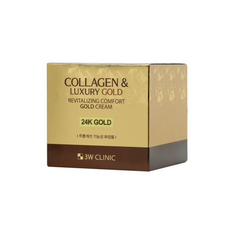 3w Clinic Collagen & Luxury Gold Revitalizing Comfort Cream 24k Gold 100g (Korea)