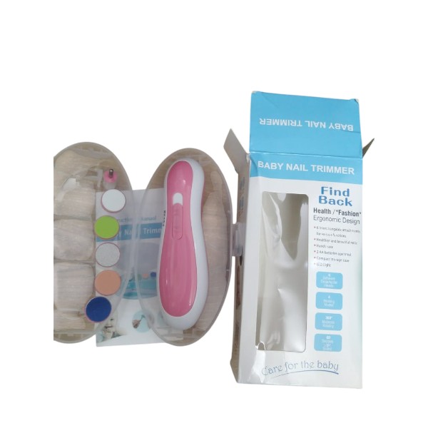 Glopole Baby Nail Trimmer File with Light Battery Operated Safe Electric Nail Clippers Kit (AA)