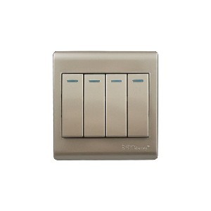 NT blu-ray Primo Golden 4 Gang 1/2 Way Switch