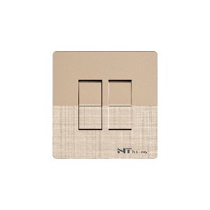 NT blu-ray Chrome Golden 2 Gang 1 Way Switch