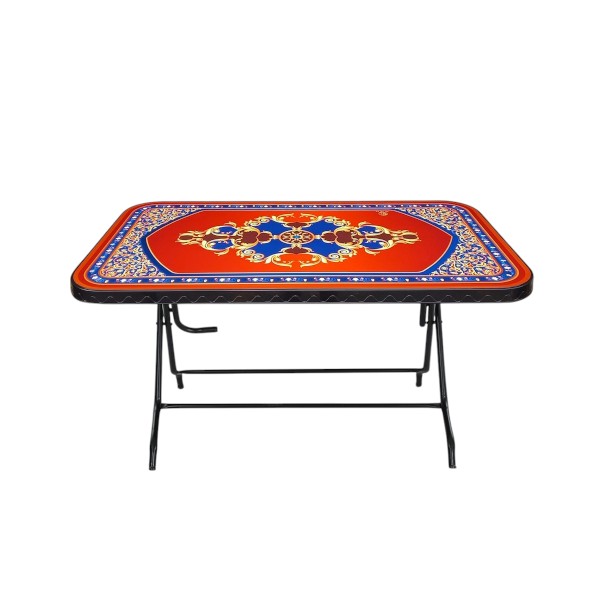 Dining Table 6 Seat Semi Rtg SL Print Stone Black