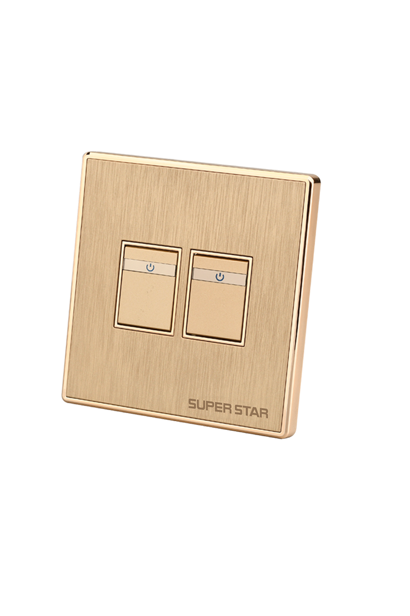Super Star Glamour 2 Gang 1 Way Switch