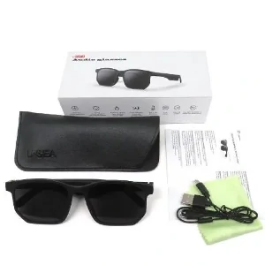 Usea Smart Glasses Audio Bluetooth Sunglasses-Brown Color