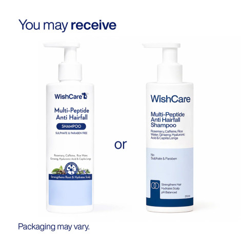WishCare Multi-Peptide Anti Hairfall Shampoo 250ml (India)