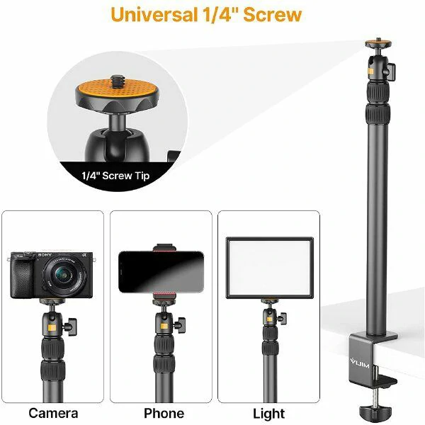 New! Overhead Desk Mount Stand for DSLR, DSLR & Ring Lights (Ulanzi VIJIM-LS02)