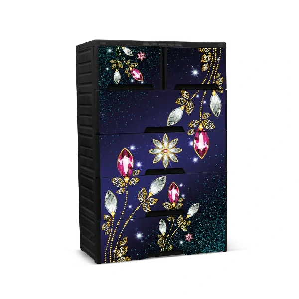 Wardrobe & Almira-Attire Emperor-5D-Stone flower- Pigment Painting