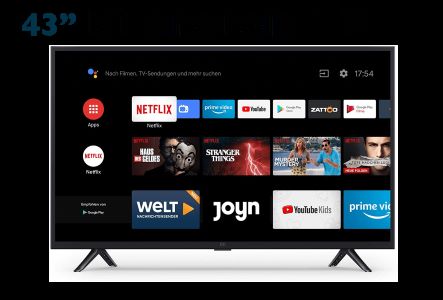 Mi 43" 4K UHD Android Smart TV 4S With Netflix (Global Version, EU-L43M5-5ASP)