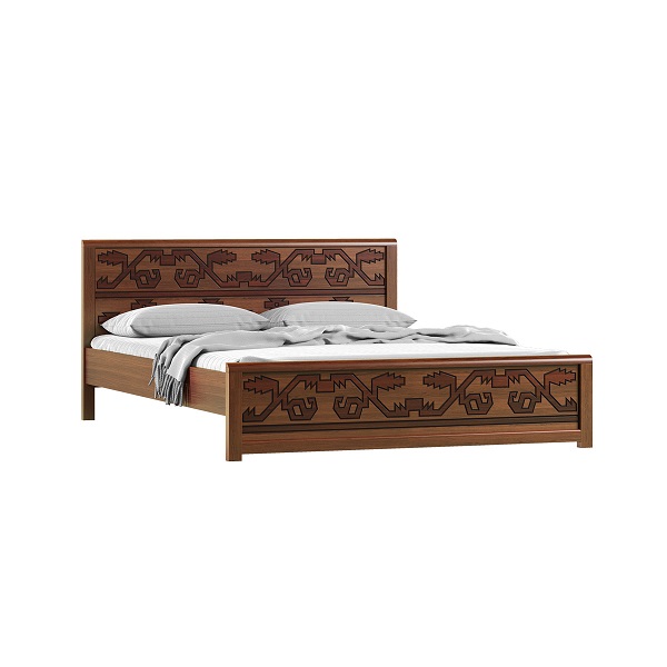 Jamdani Wooden King Bed
