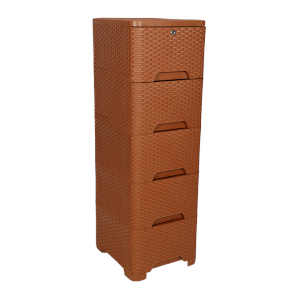 Caino Closet 5 Drawer Eagle Brown