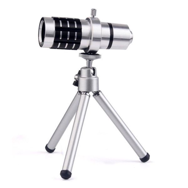 Mobile Camera Lens- 12x Zoom With Adjustable Tripod