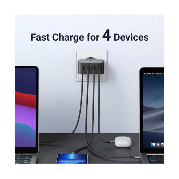 Ugreen Nexode CD226 100W Triple USB-C & USB Gan Fast PD Black Charger