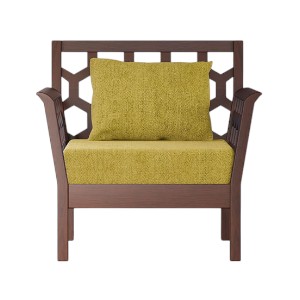 Regal Wooden Single Sofa-Noor SSC-316-3-1-20(FABRIC-SF-2120)