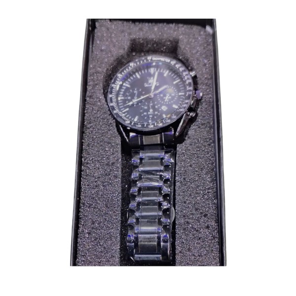 Butter Fly Lock OLEVS Watch for mens (black dial)