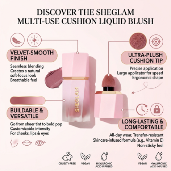 Sheglam Color Bloom Liquid Blush - Devoted (China)