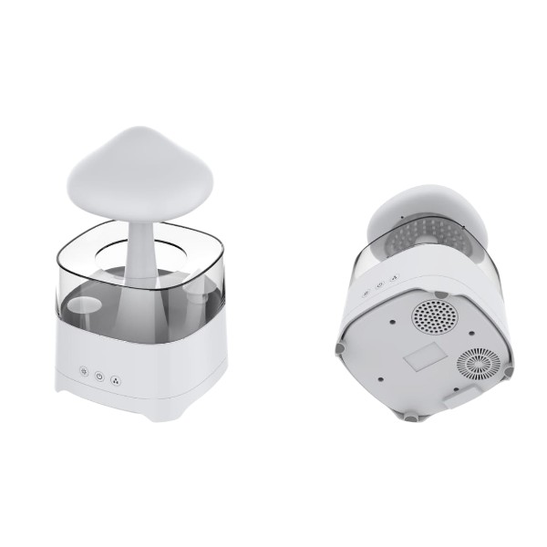 5 IN 1 Bluetooth Speaker Rain Cloud Humidifier, switchable 7 colors, 450ml capacity super quiet, intelligent anti-dry function