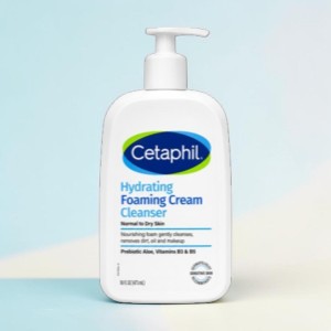 Cetaphil Hydrating Foaming Cream Cleanser for Normal To Dry Skin 473ml (Canada)