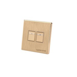 Super Star Glamour 2 Gang 1 Way Switch