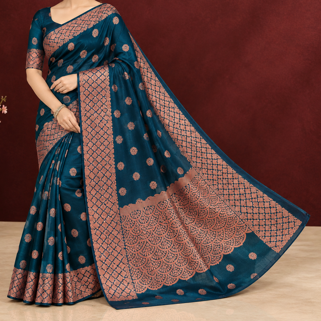 Premium Silk Katan Saree – Exclusive Design