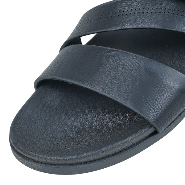 Apex Black Synthetic Sandal For Men