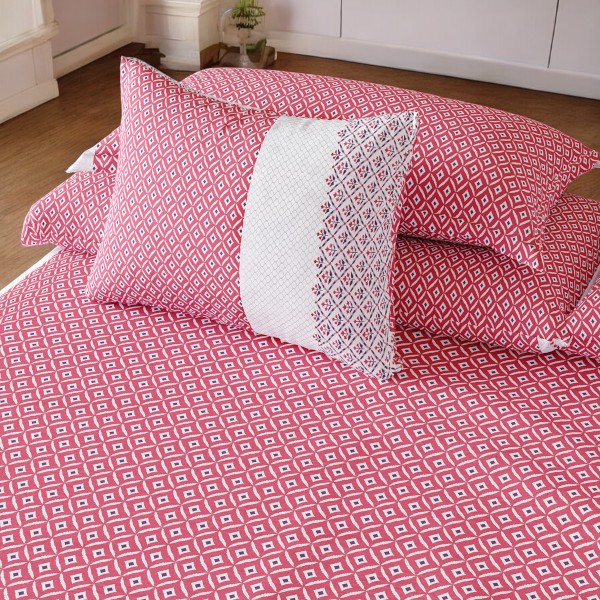 Regal Bed Sheet-309 (Maroon Barfi)