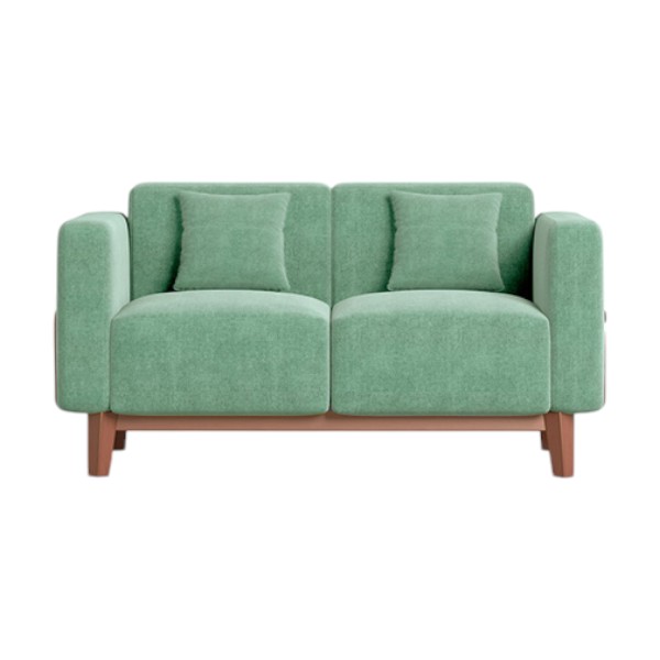 Regal Wooden Double Sofa-Vienna Wooden Double Sofa I SDC-367-3-1-20-FABRIC-2140