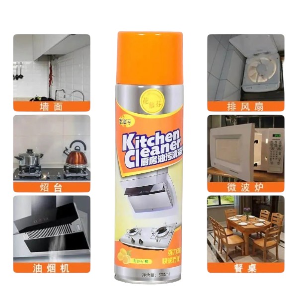 Kitchen Oil Stain Cleaner 500ml Kitchen Cleaner Foam Cleaning Spray