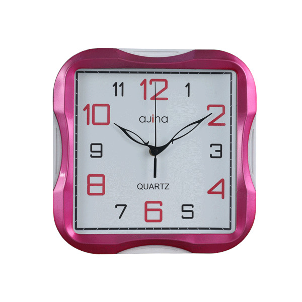 Turban SQ Curve Wall Clock Magenta
