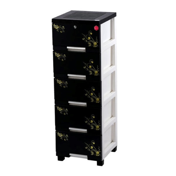 New York Closet - 5 Drawer- Black White