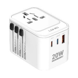 Ldnio Z9 20W GaN USB & Dual USB-C White Universal Travel Charger
