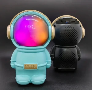 Wrader X808 Wireless Stereo Woofer Bass Cute Gift Astronaut Loud Portable Creative Active Bass Rgb Light Bluetooth Speaker