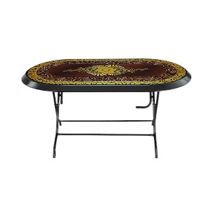 Dining Table 6 Seat Elegant S/L Print Jewel -Black