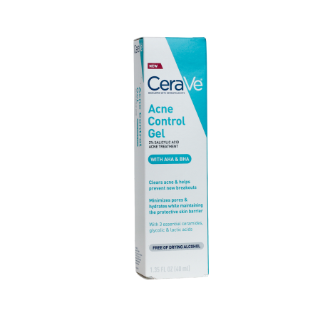 Cerave Acne Control Gel 2% Salicylic Acid Acne Treatment With AHA & BHA 40ml (USA)