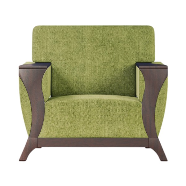 Regal Wooden Single Sofa-Rome ROME-SSC-347-3-1-20(FABRIC-SF-2121)