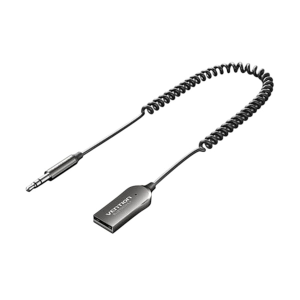 Vention NAIHG Bluetooth 5.4 Aux With USB Bluetooth Audio Receiver for Car, 1.5 Meter Gray