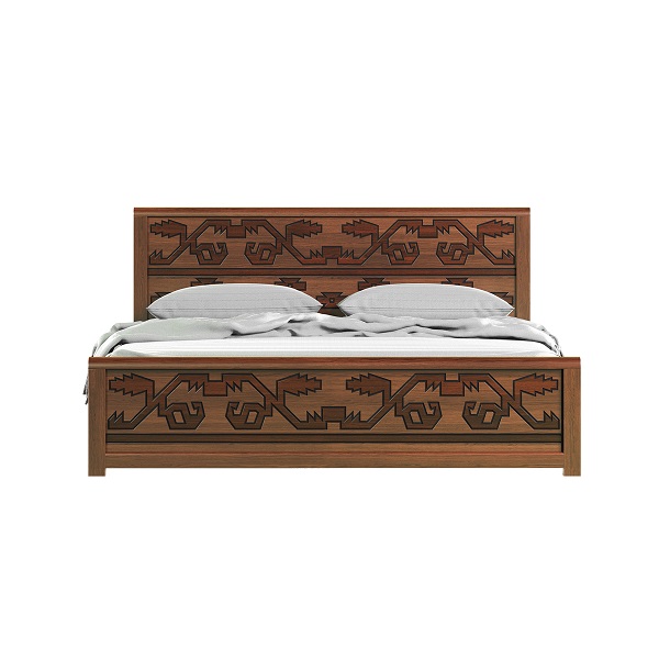 Jamdani Wooden King Bed