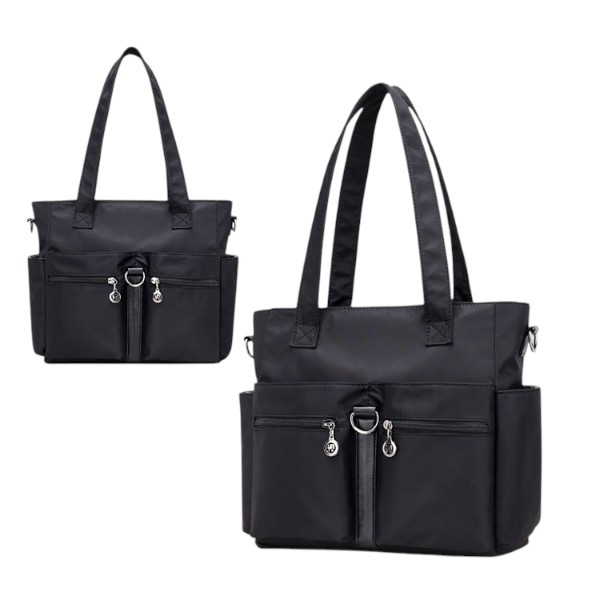 Women Casual Large Capacity Waterproof Oxford Cloth Bag (Black)