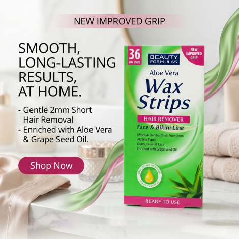 Beauty Formulas Aloe Vera Wax Strips x 36 - Face & Bikini Line Hair Removal (Spain)