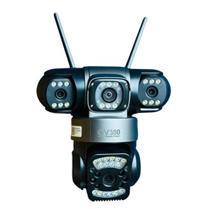 V380 PRO 3 Lens CCTV Outdoor Waterproof Night Vision PTZ Camera (4G+LAN)