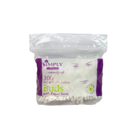 Simply Soft & Gentle with Paper Stem Cotton Buds 300's (Turkey)