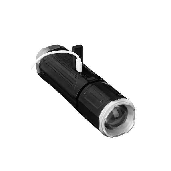 Portable Bluetooth Speaker With Zoomable Flashlight - 4 Dimming Modes FM Radio Long Lasting Life