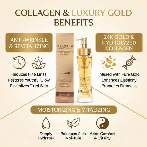 3W Clinic Collagen & Luxury Gold Essence 150ml (Korea)