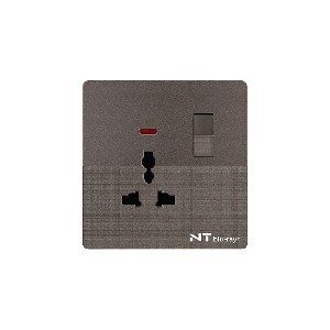 NT blu-ray Chrome Gray 13A 3 Pin MF Socket With Switch