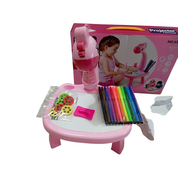 Little Hands Drawing Projector Table for Kids, Trace and Draw Projector Toy with Light