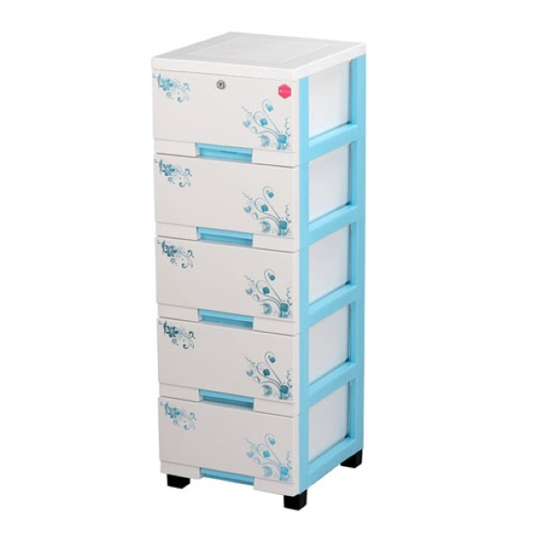 New York Closet - 5 Drawer - Blue White
