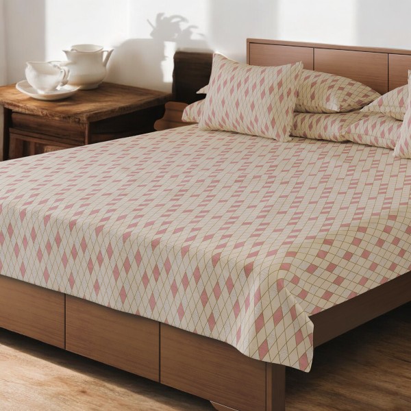 Regal Bed Sheet-304 (Peach Sparkles)
